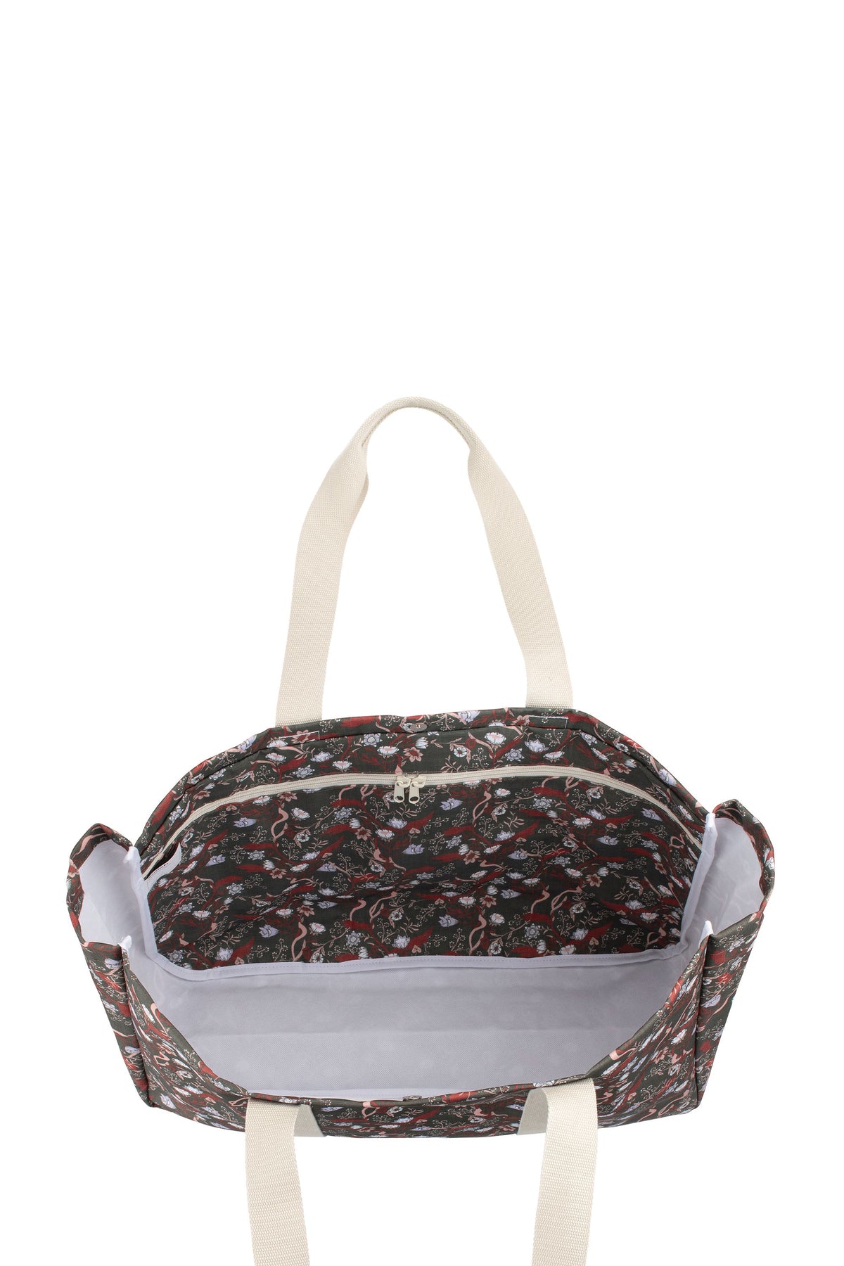Carryall Cargo Bag Whimsy Floral Olive Multi