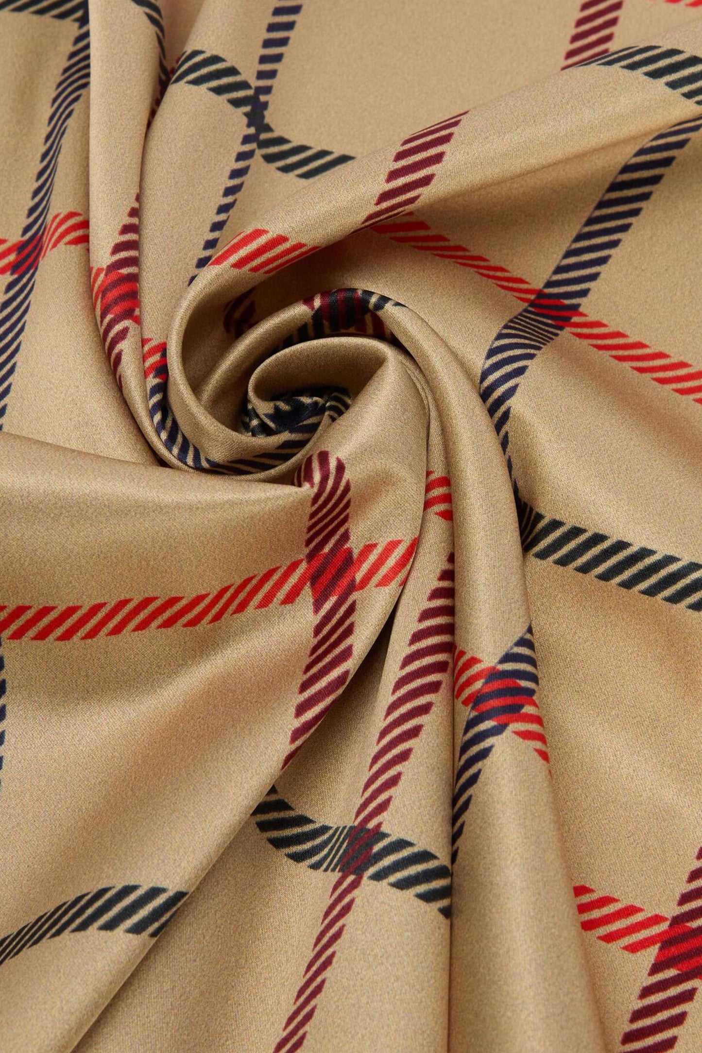 Mackworth Head/Neck Scarf Beige Tattersall