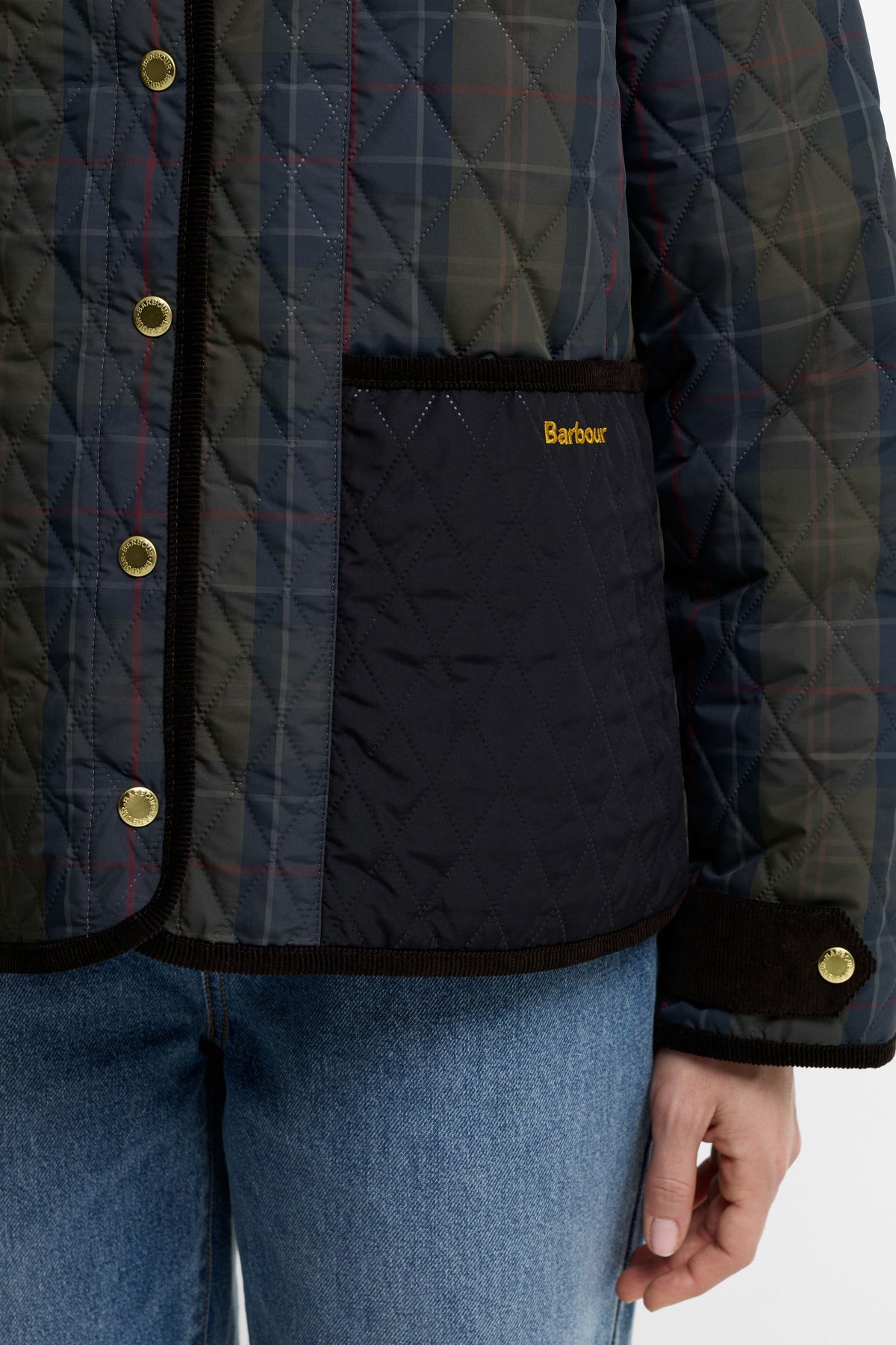 Ainsdale Checked Quilted Jacket Shadow Classic