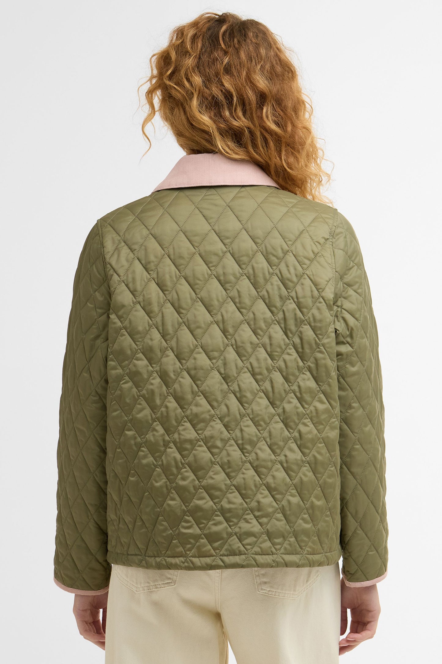 Cropped Liddesdale Quilted Jacket Bleached Olive