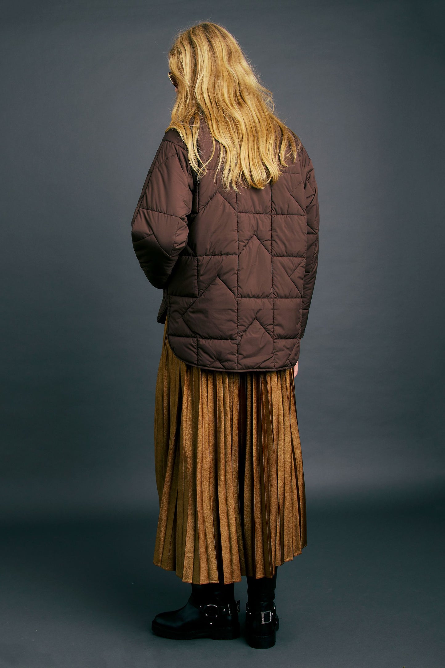 Quilted Monogram Jacket Chocolate