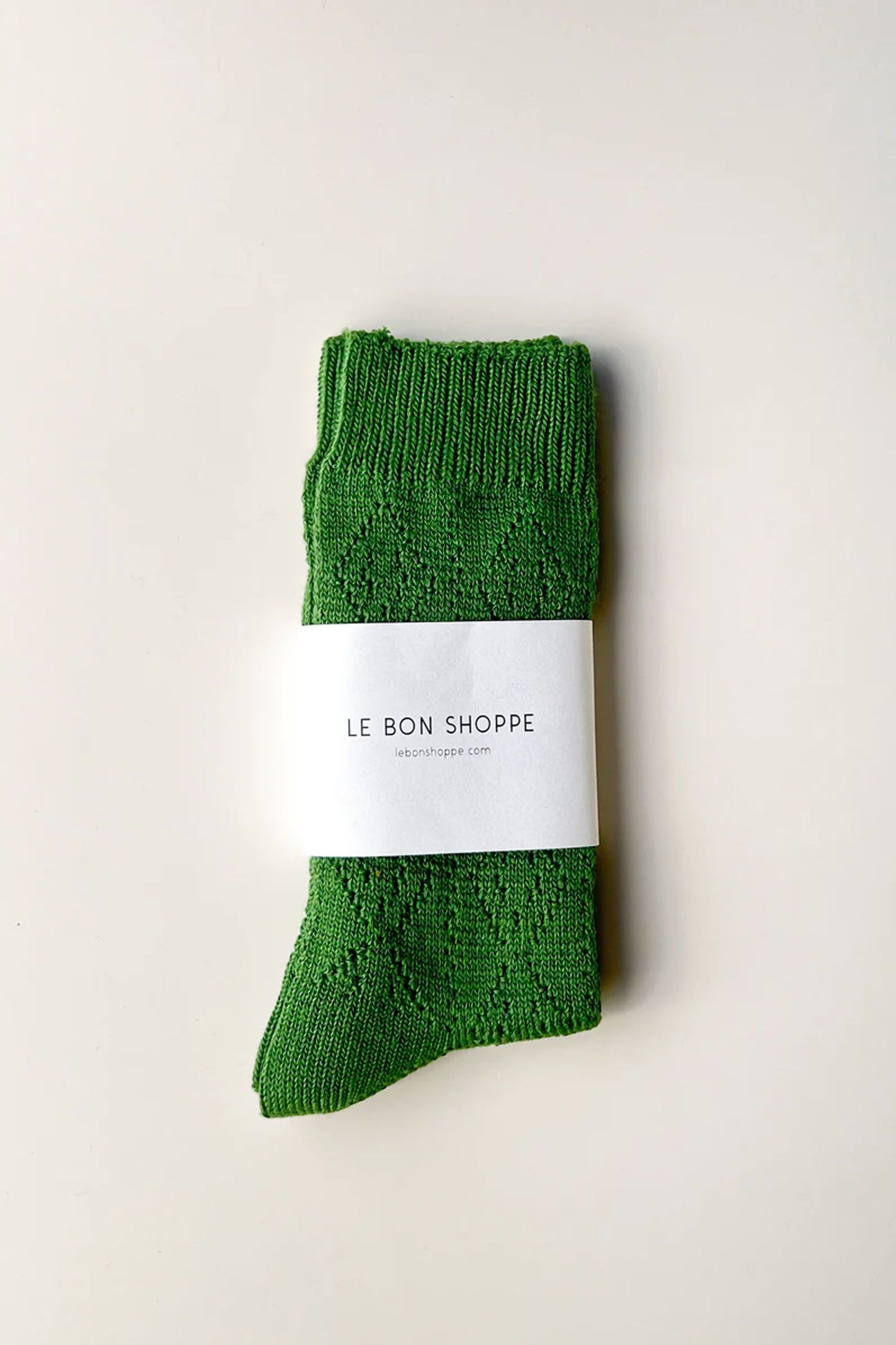 Modal Eyelet Socks Palm Green
