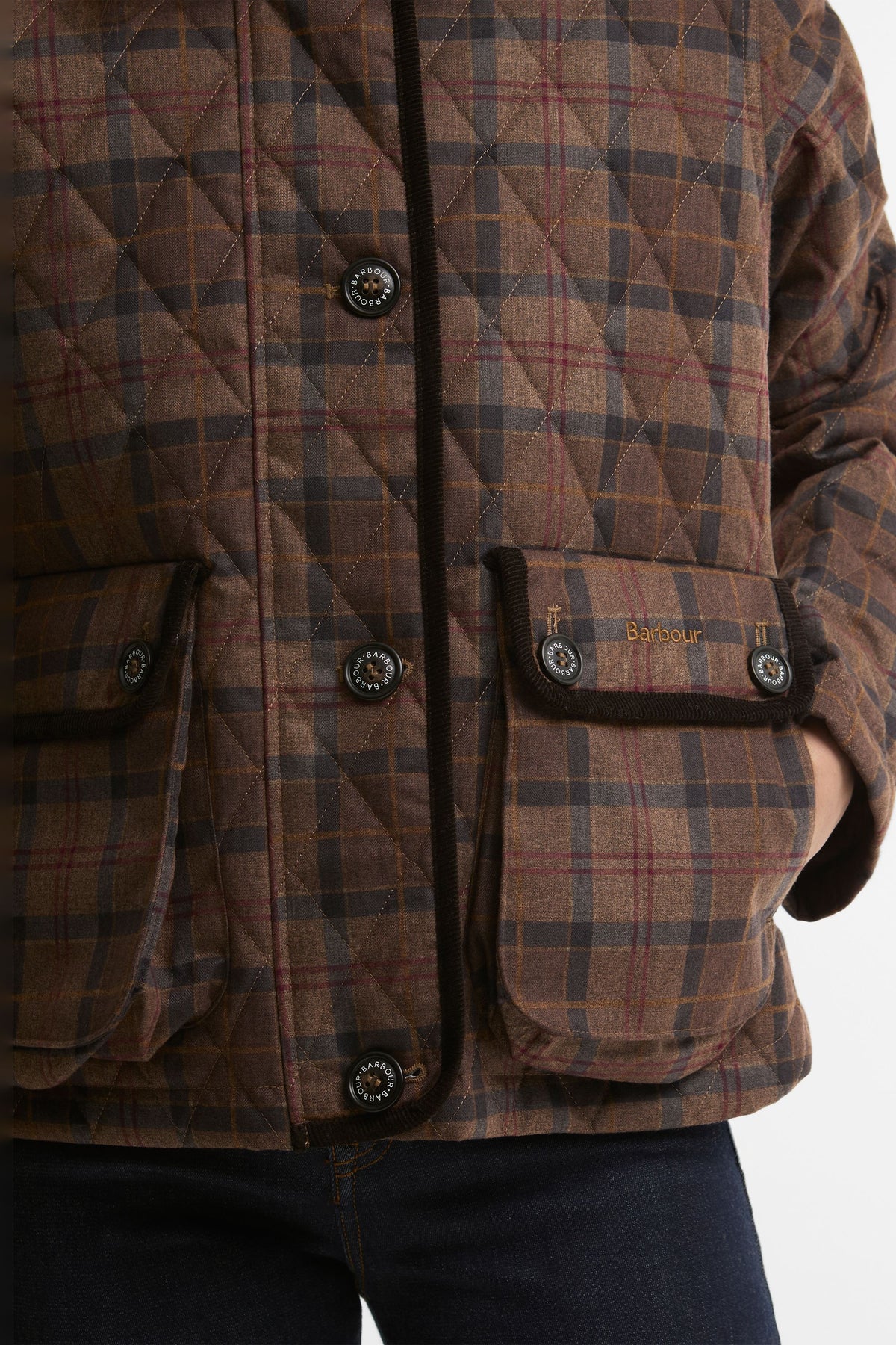 Loudon Quilted Jacket Muted Tartan