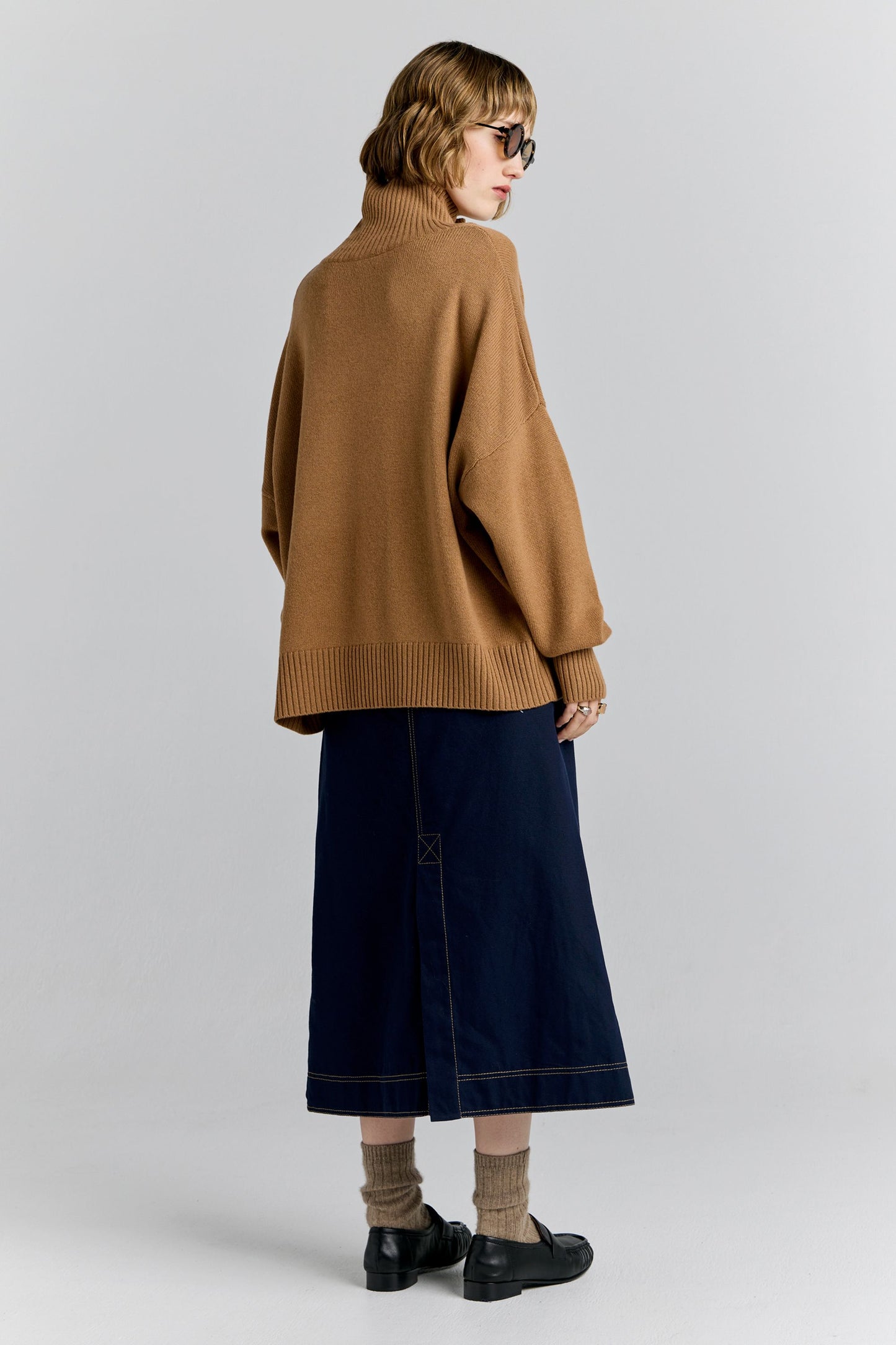 K Flag Sweater Tan