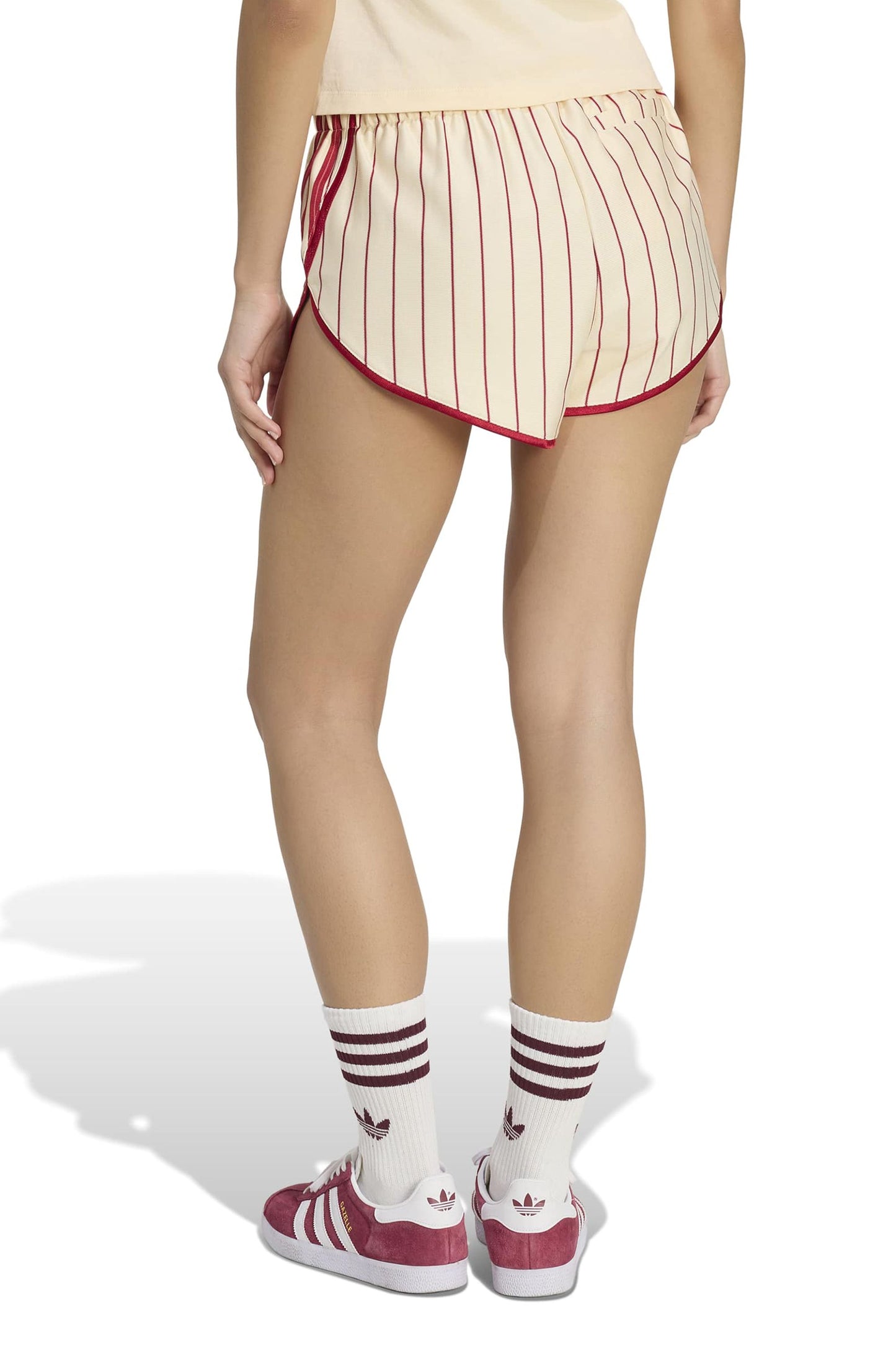 Pinstripe Shorts Vanilla/Victory Red