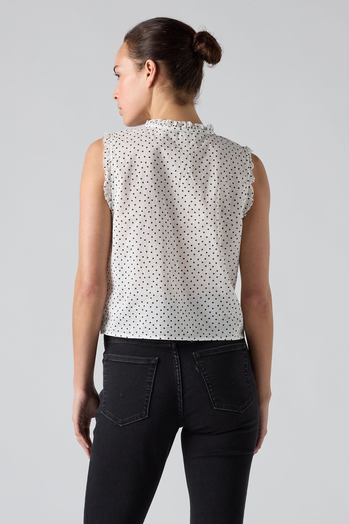Shelby Slim Blouse Tovi Dot Egret