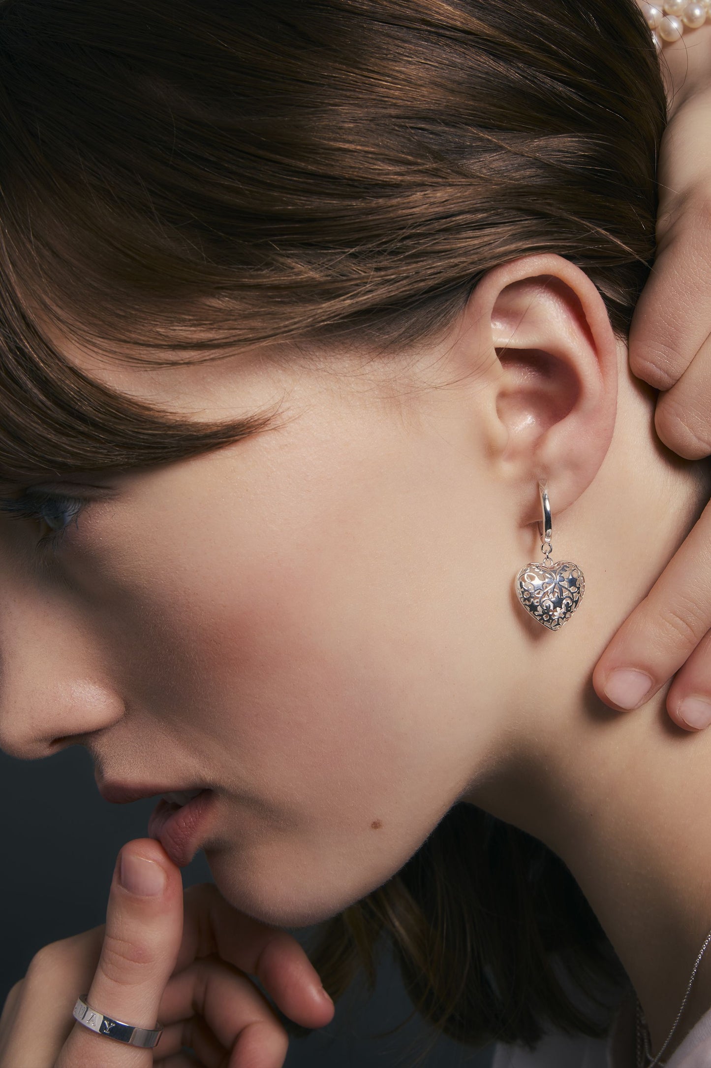 Heart Thrills Earrings Silver