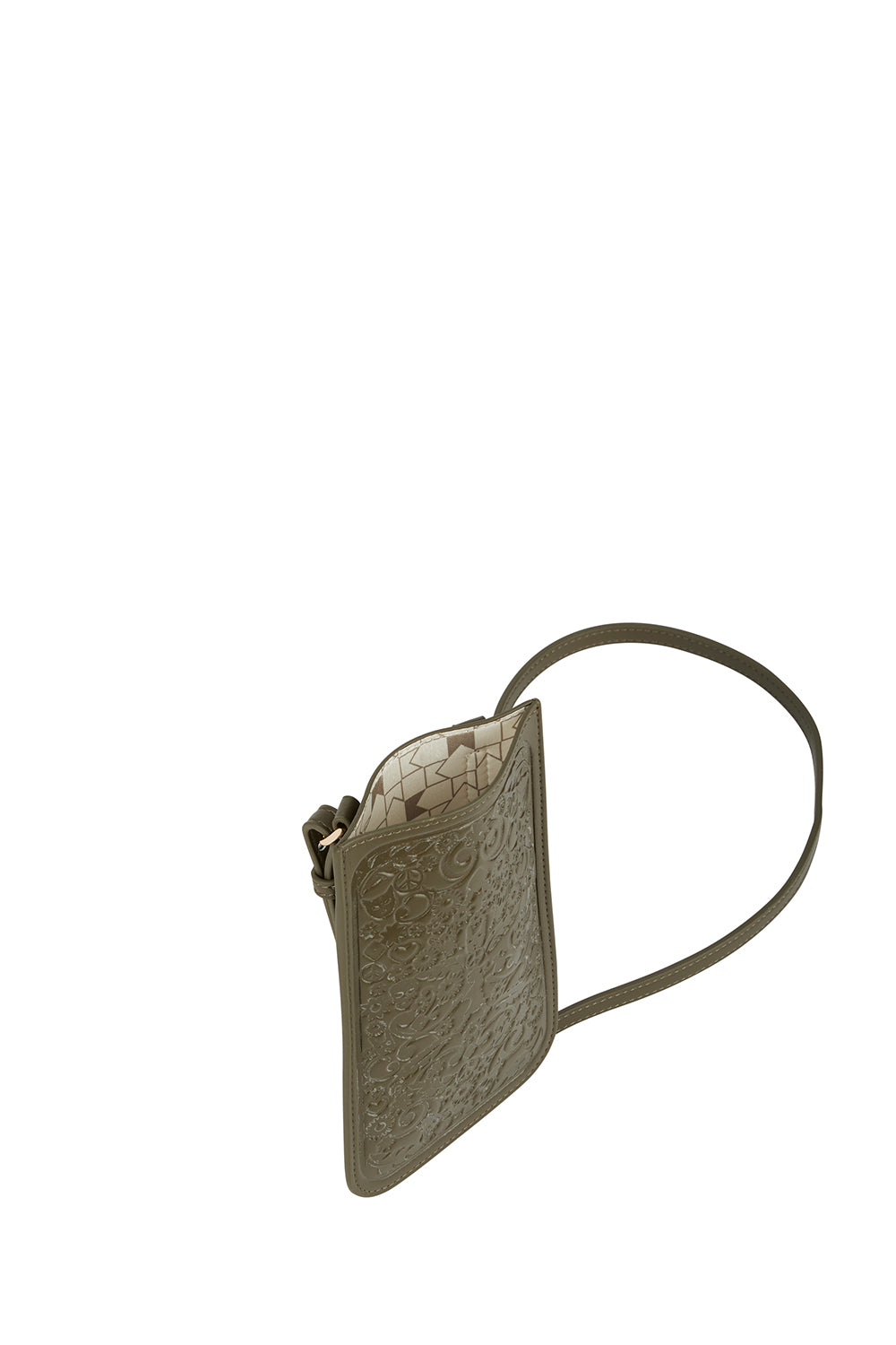 Filigree Phone Pouch Dark Olive