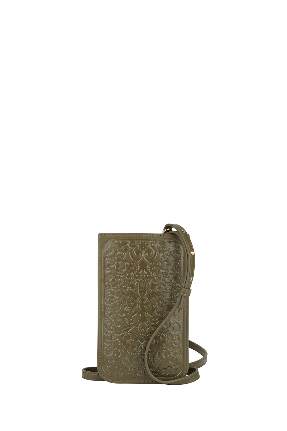 Filigree Phone Pouch Dark Olive