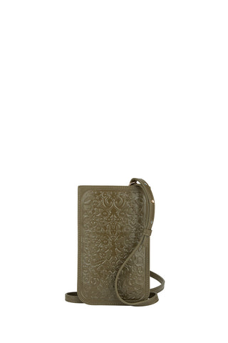 Filigree Phone Pouch Dark Olive