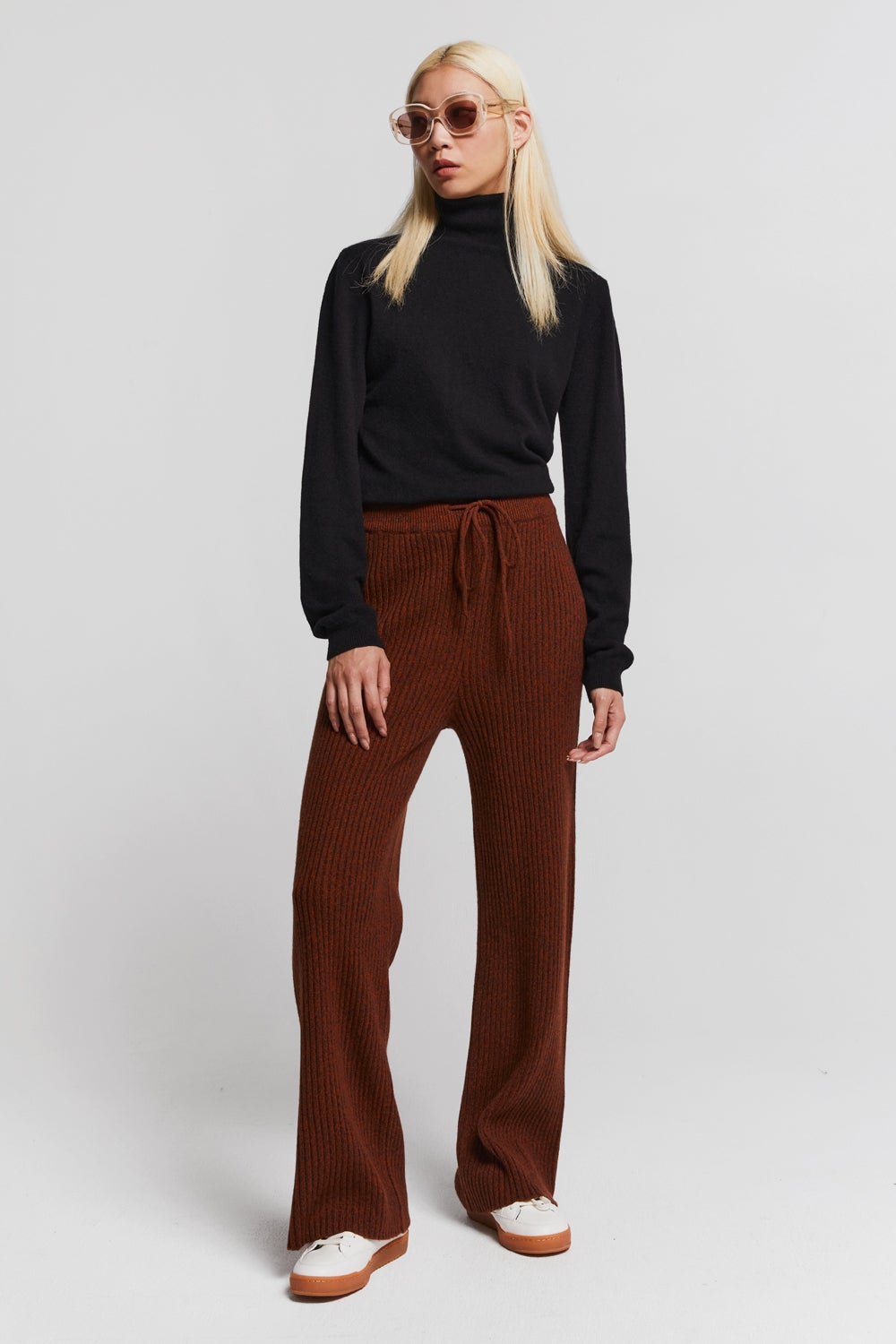 Frances Rib Pants Chestnut Marle