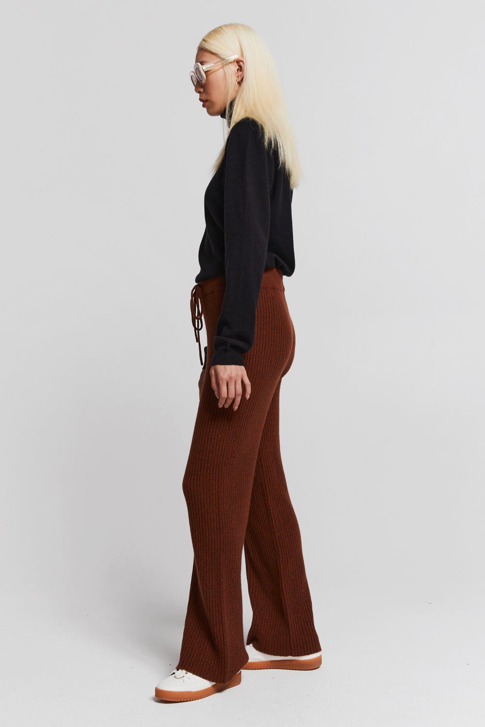 Frances Rib Pants Chestnut Marle