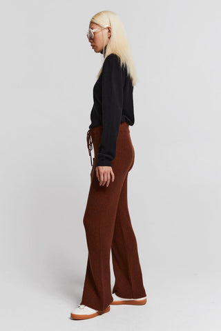 Frances Rib Pants Chestnut Marle