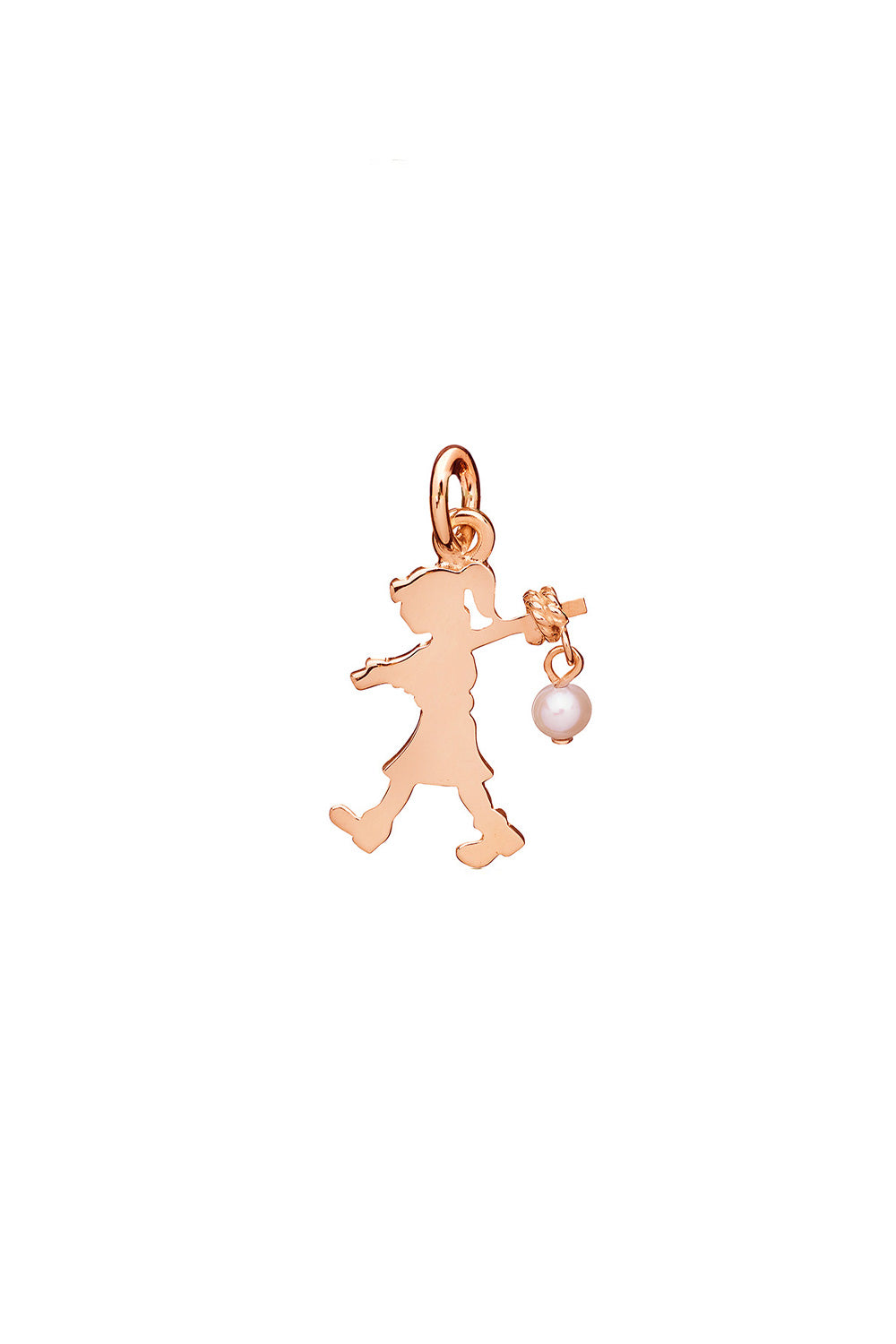 Girl with a Pearl Charm Rose Gold
