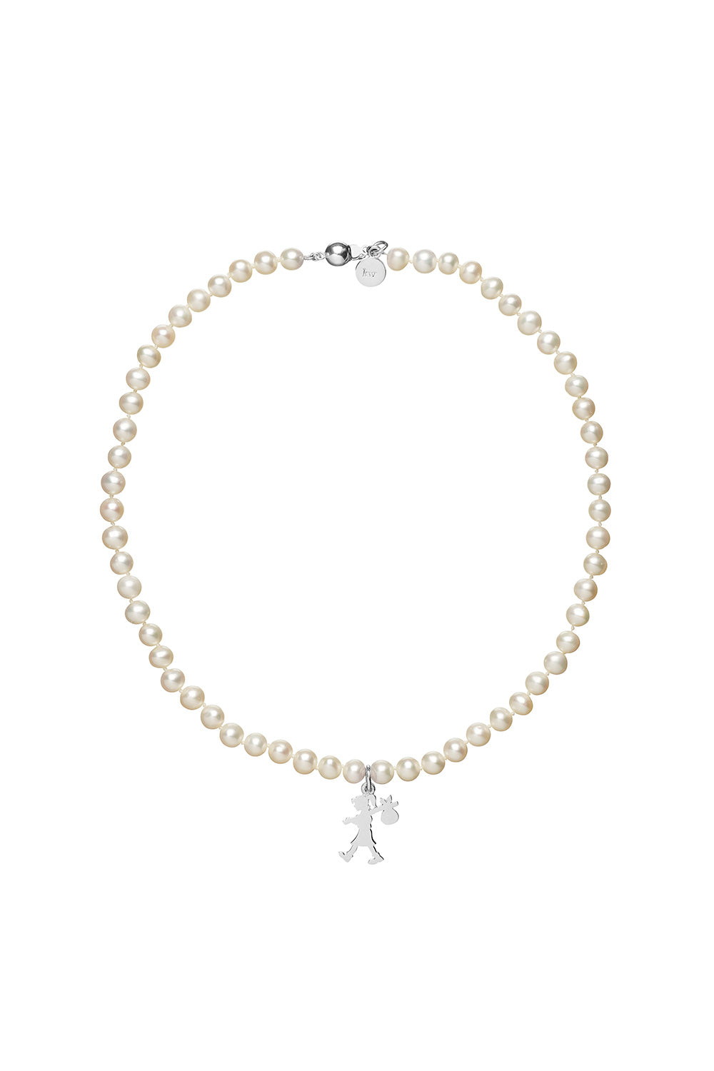 Girl with all the Pearls Necklace Silver