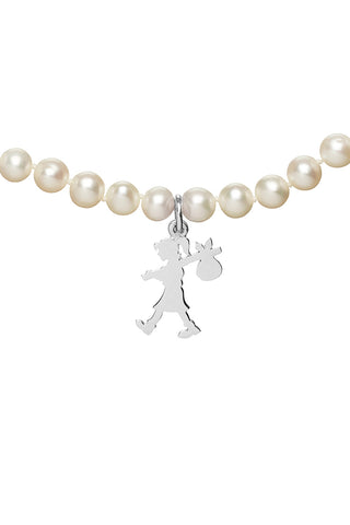 Girl with all the Pearls Necklace Silver