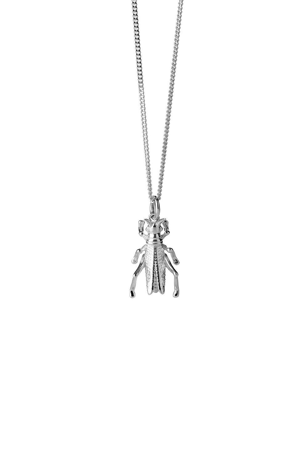 Grasshopper Necklace Silver