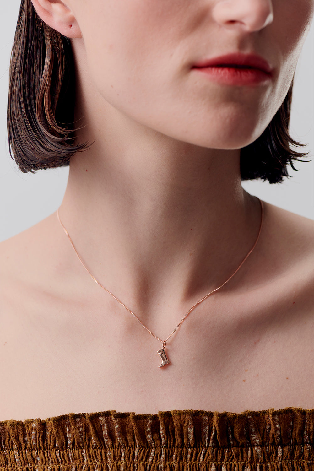 Gumboot Necklace Rose Gold