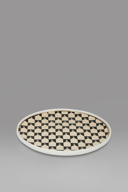 Monogram Plate Black/Macadamia