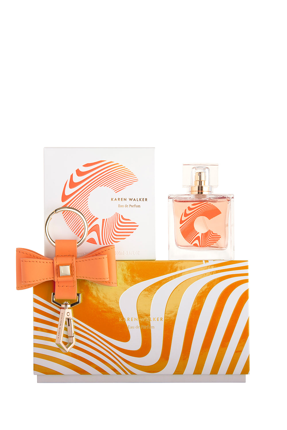 C 100ml set with Coral Leather Key Ring