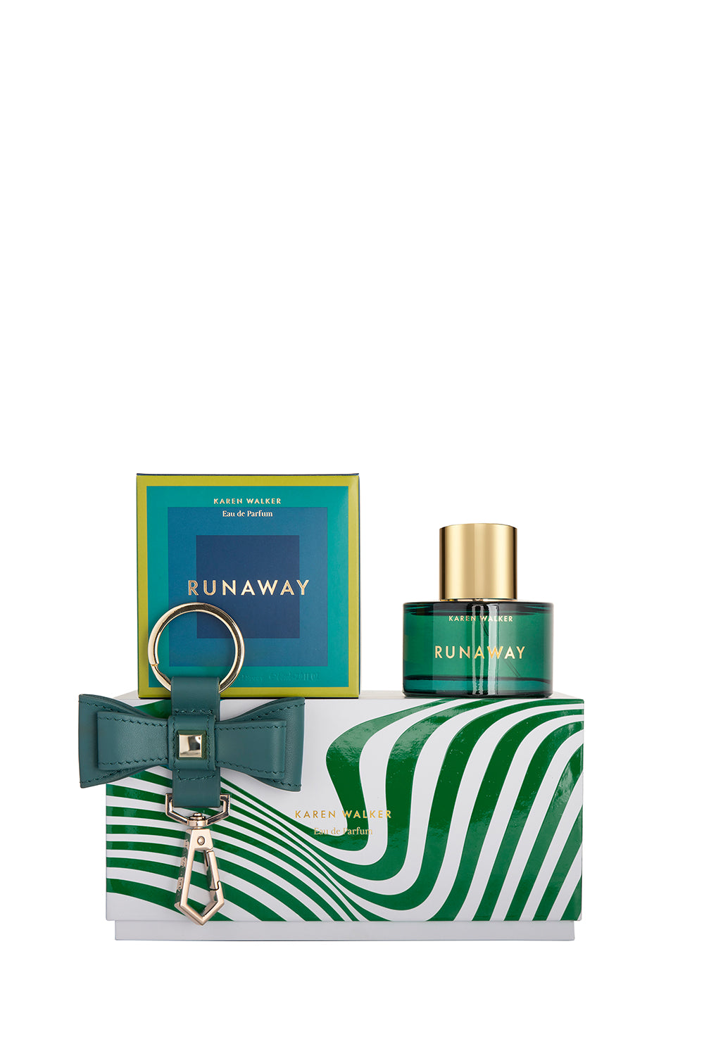 Runaway 60ml set with Green Leather Keyring