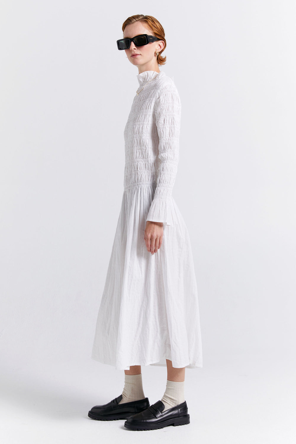 Keiko Organic Cotton Dress Off-White
