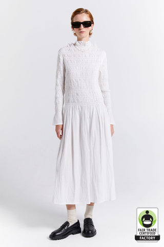 Keiko Organic Cotton Dress Off-White