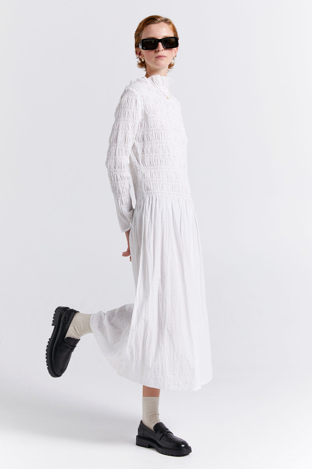 Keiko Organic Cotton Dress Off-White