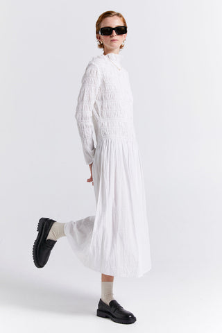 Keiko Organic Cotton Dress Off-White