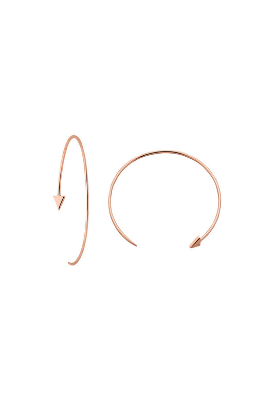Kinetic Hoop Earrings Rose Gold
