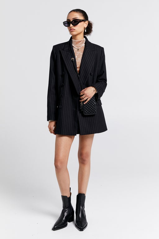 Kyoto Double Breasted Jacket Black