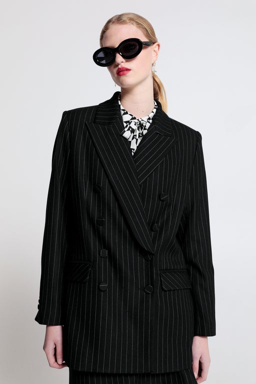 Kyoto Double Breasted Jacket Black