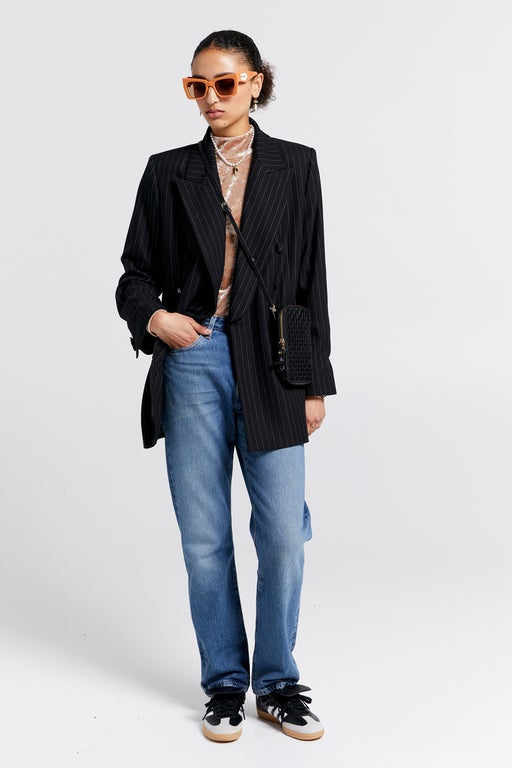 Kyoto Double Breasted Jacket Black