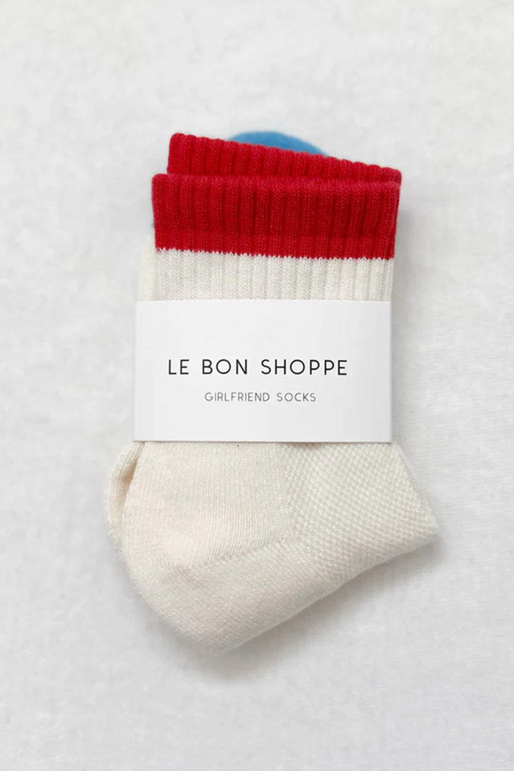 Color Block Girlfriend Socks Blue/Red