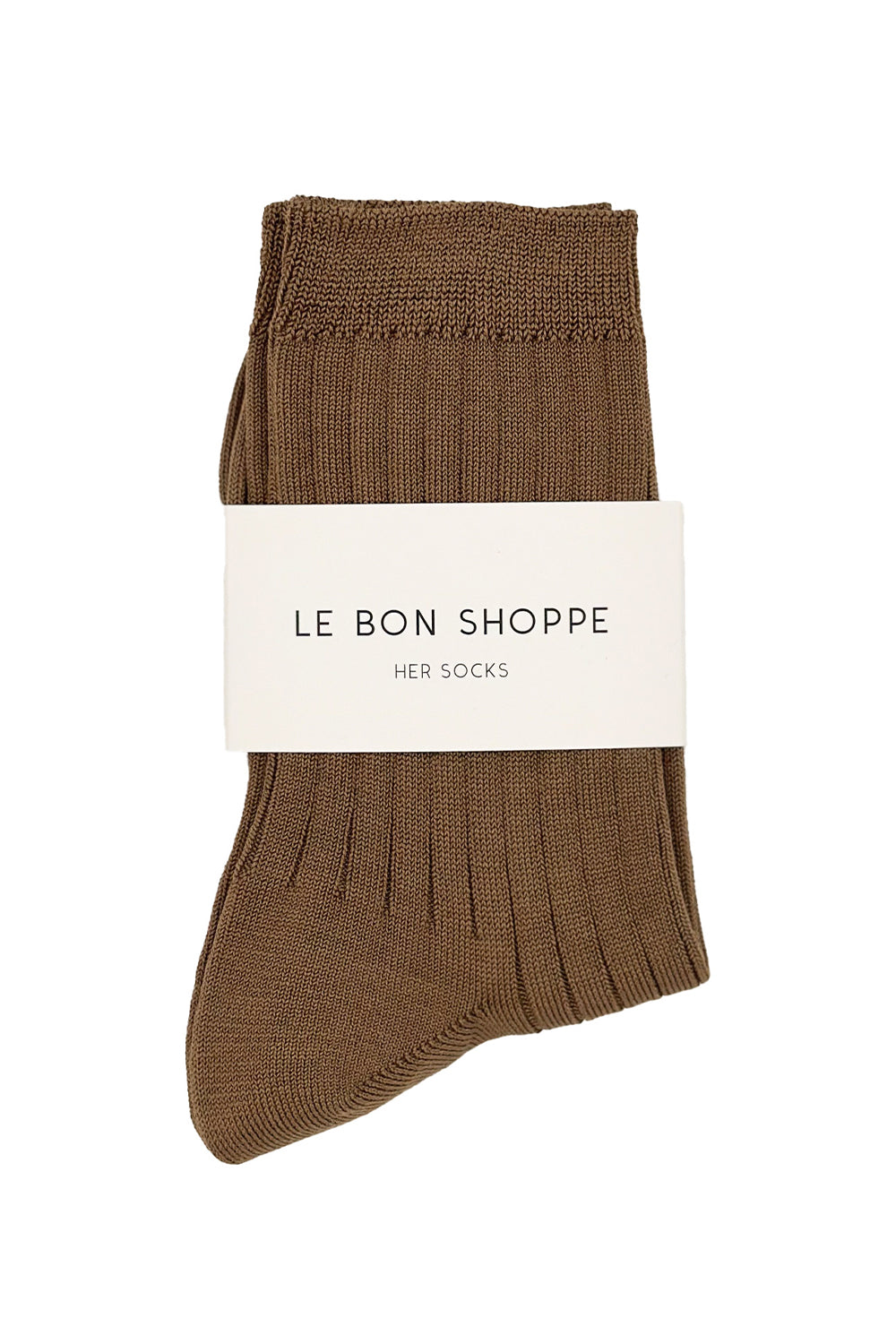 Her Socks Mercerized Dark Tan