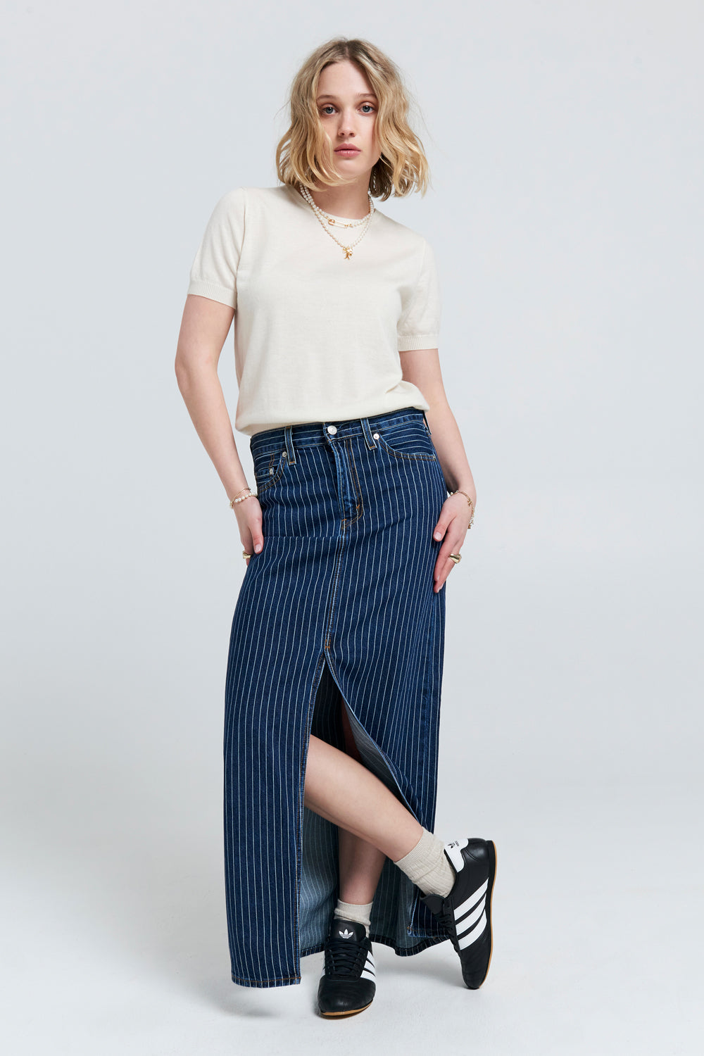 Ankle Column Skirt Partly Masked – Karen Walker