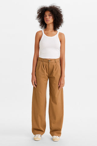 High Rise Pleated Trousers Foxtrot Brown