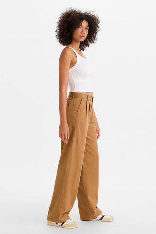 High Rise Pleated Trousers Foxtrot Brown