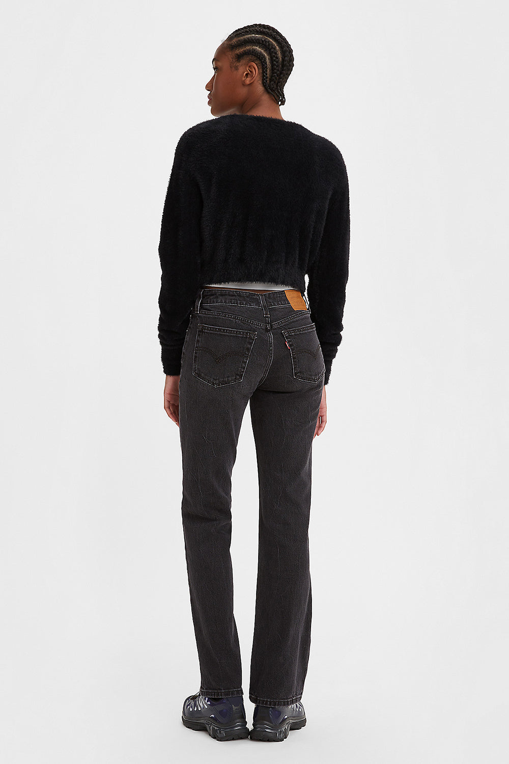 Low Pitch Bootcut Jeans Black Worn In