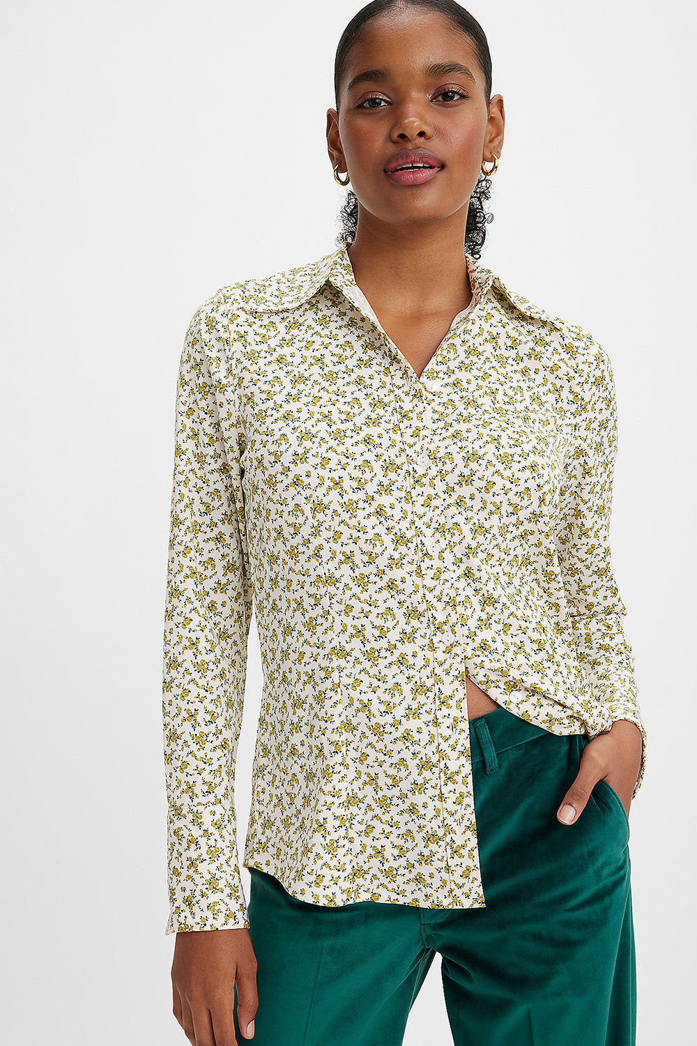 Maeve Blouse Elodie Floral Moss – Karen Walker