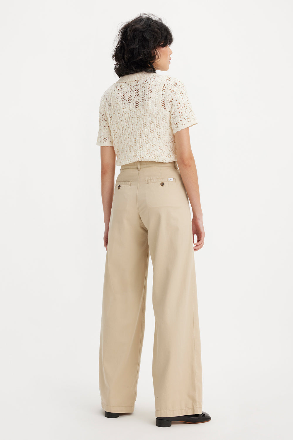 Pleated Wide-Leg Trousers Safari