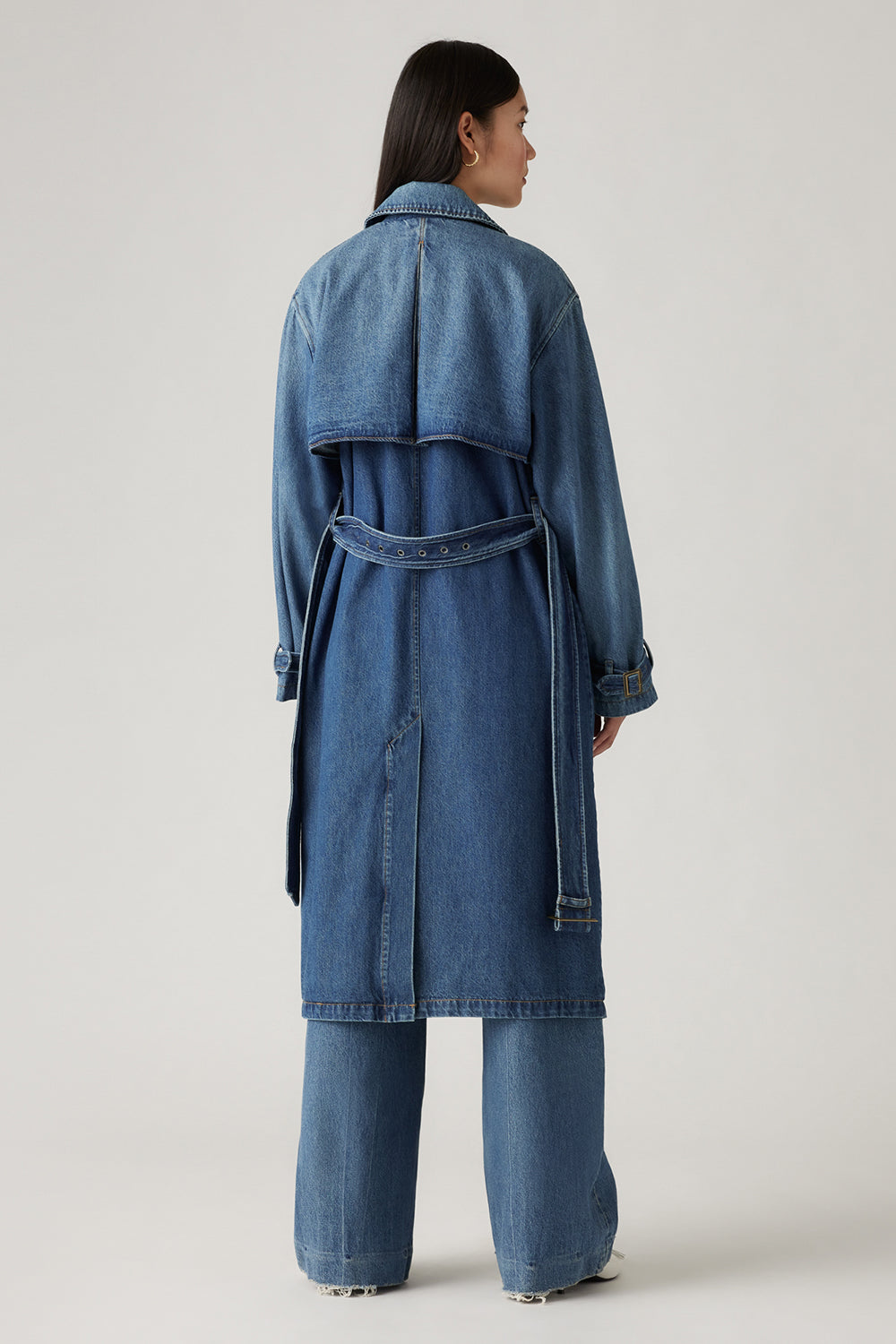 Spade Trench Coat Let's Get Lost Again Blue