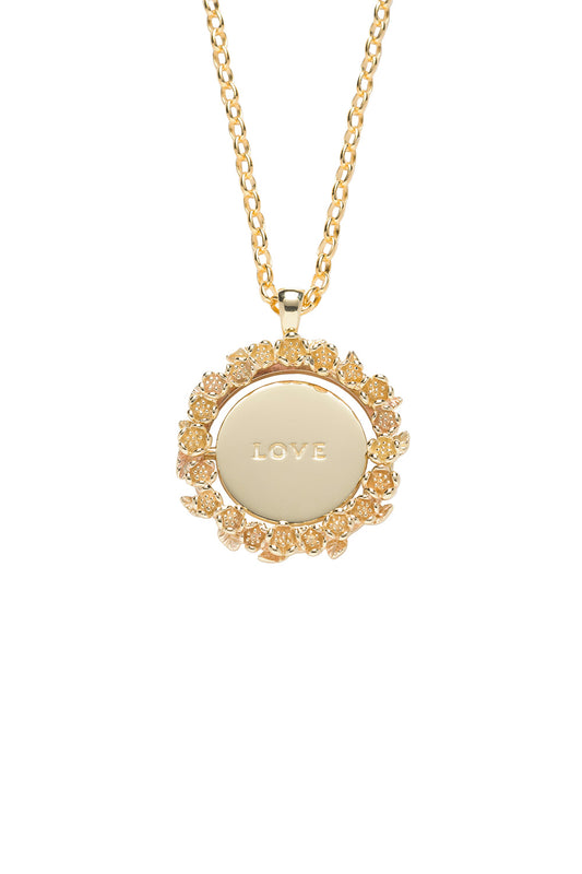 Love/Hate Mood Pendant Gold