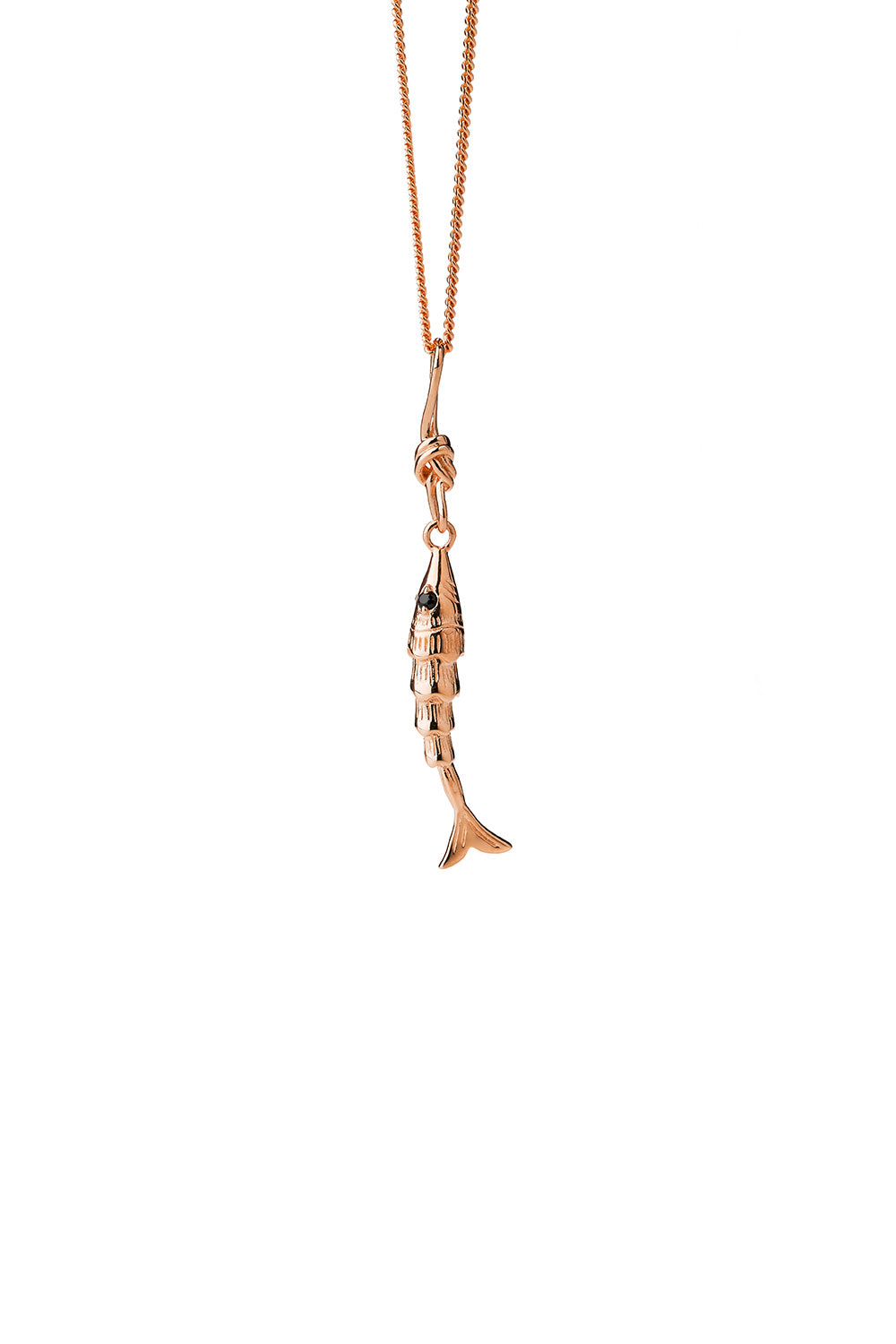 fish lure necklace Lure Fish Necklace Rose Gold – Karen Walker