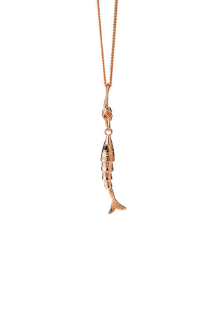 Lure Fish Necklace Rose Gold