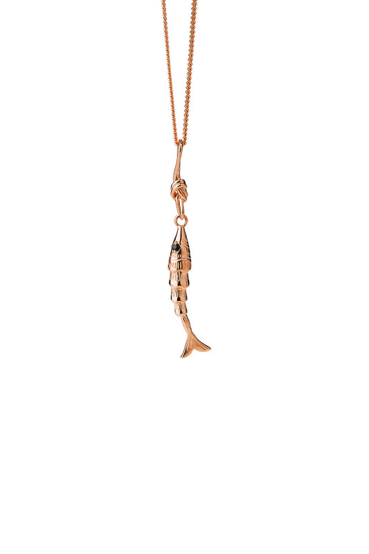 Lure Fish Necklace Rose Gold