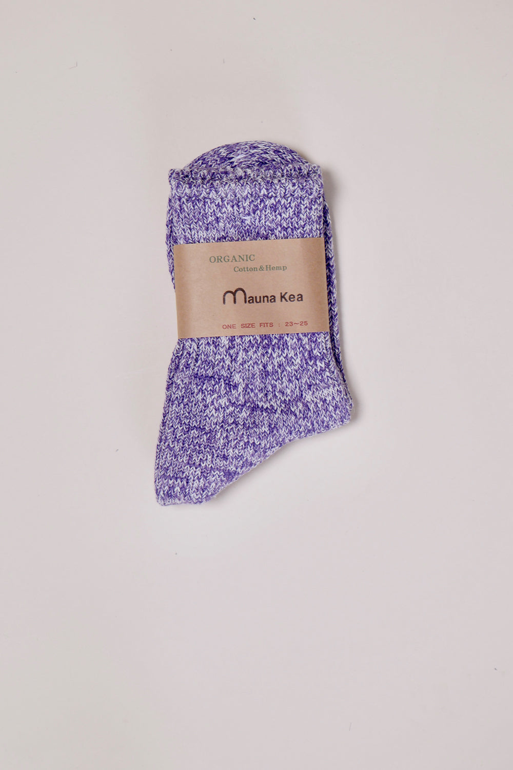 Organic Low Gauge Pastel Rib Socks Grape