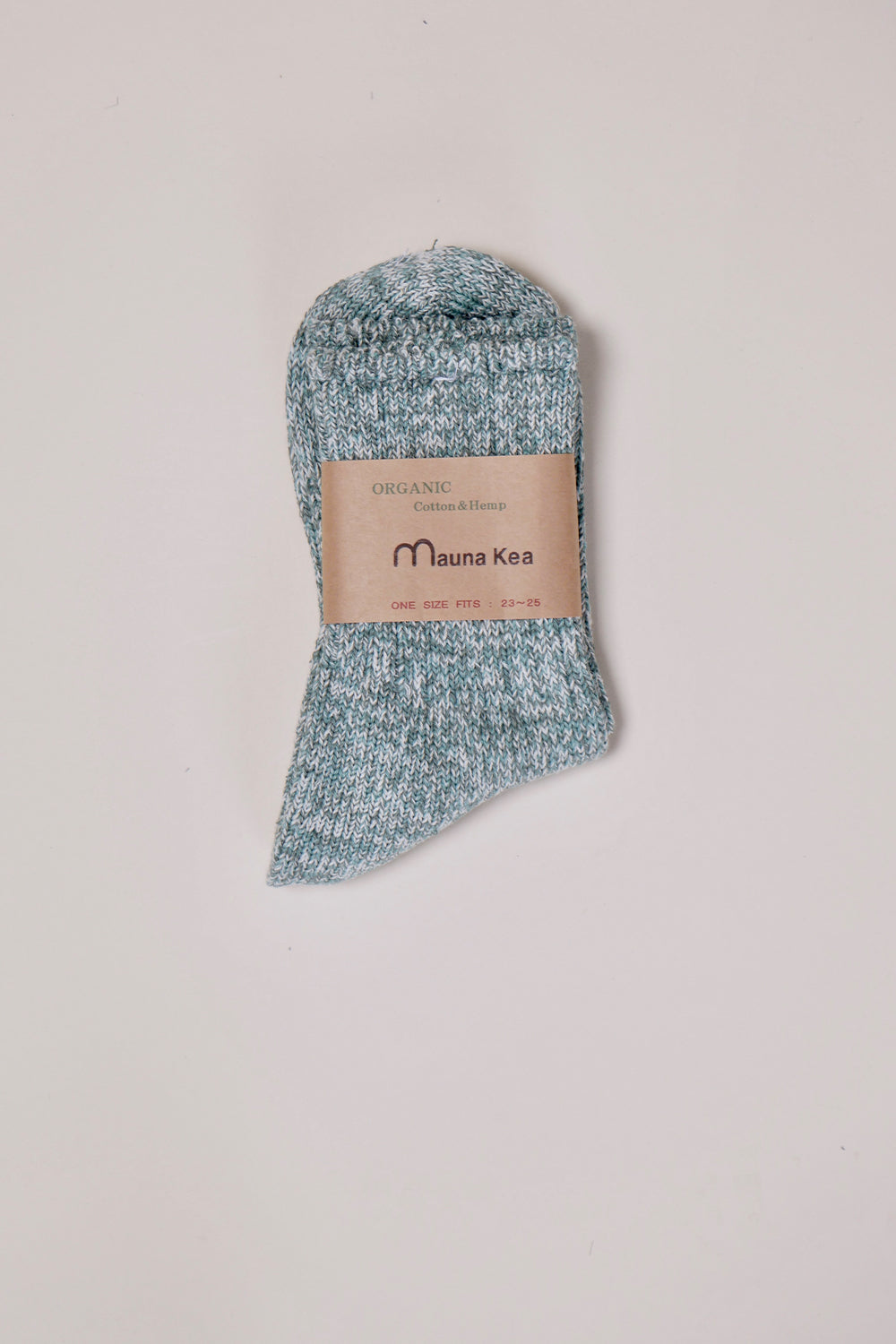 Organic Low Gauge Pastel Rib Socks Mint