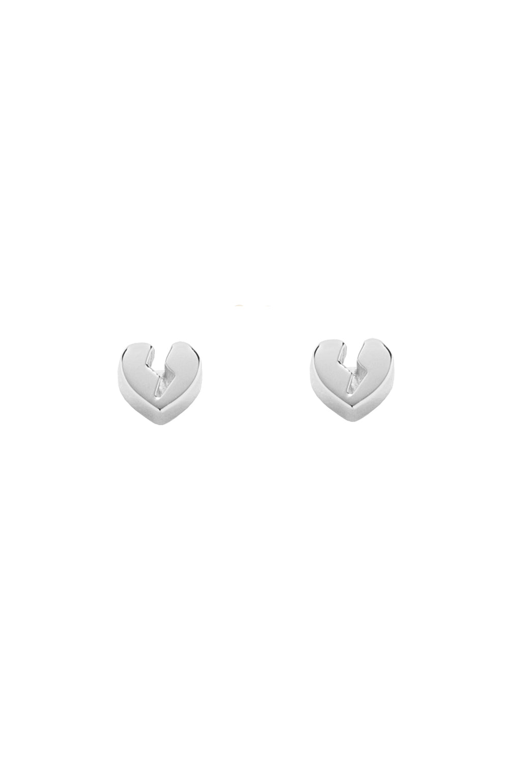HOT Sterling Silver Broken Heart Earrings Studs Broken Heart