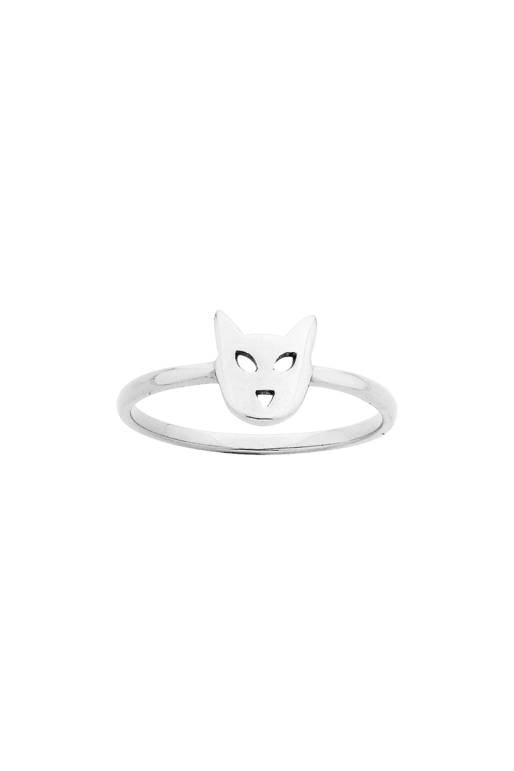 Mini Cat Ring Silver – Karen Walker1